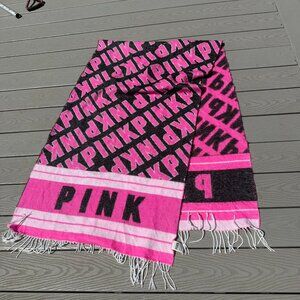 PINK Victoria's Secret Huge SCARF Cozy Wrap  Oversized  27"x 88  Acrylic Spellou
